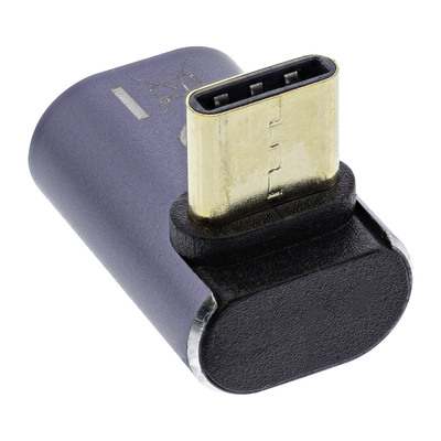 InLine® USB4 Adapter, USB-C Stecker/Buchse oben/unten gewinkelt, Aluminium, grau  (Produktbild 5)