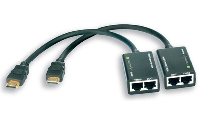 HDMI Extender mit eingebautem Kabel  -- 30m, IDATA-EXT-E30D (Produktbild 1)