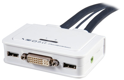 2-Port KVM DVI-USB-Audio mit Kabelsätzen -- 2x 0,9m, EB978 (Produktbild 1)