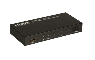 HDMI Switch 5-Port, inkl. FB -- 3D/1080p, HDCP, inkl. Netzteil, ME1010 (Produktbild 1)