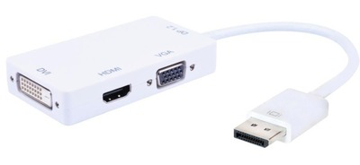 Adapter - DisplayPort 1.2 Stecker auf -- HDMI/DVI/VGA, IADAP-DP-COMBOF2 (Produktbild 1)
