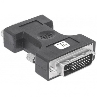 DVI Adapter, DVI-I male auf VGA female, -- schwarz, IADAP-DVI-8700T (Produktbild 1)