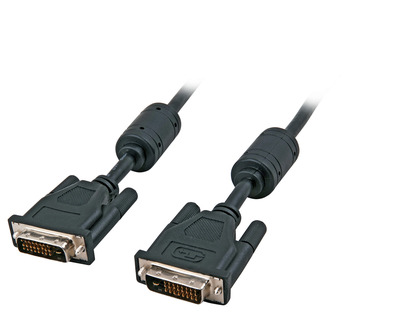 DVI-D Dual Link Kabel, 2x DVI-D 24+1 -- St.-St., AWG 30, 2,0m, schwarz, K5434.2 (Produktbild 1)