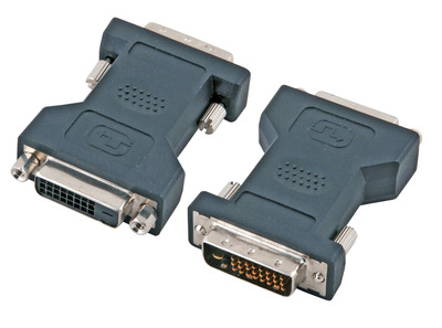 DVI-VGA Adapter, 2x DVI-D 24+1, St.-Bu. -- schwarz, EB466 (Produktbild 1)