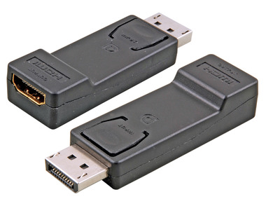 DisplayPort Adapter, DisplayPort auf -- HDMI A, St.-Bu., schwarz