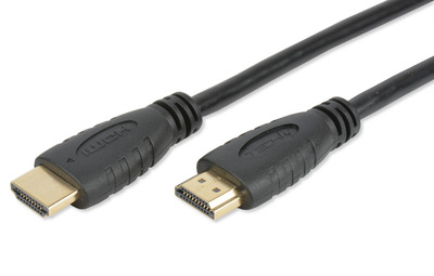 HDMI 4K 60Hz High Speed Anschlusskabel -- mit Ethernet, schwarz, 0,5 m, ICOC-HDMI2-4-005 (Produktbild 1)
