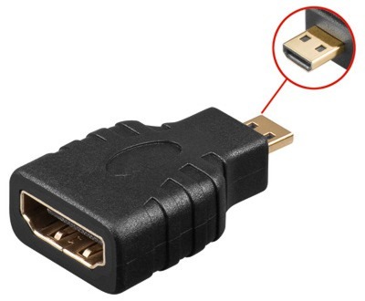HDMI Adapter F auf HDMI Micro D Stecker -- , IADAP-HDMI-MD (Produktbild 1)