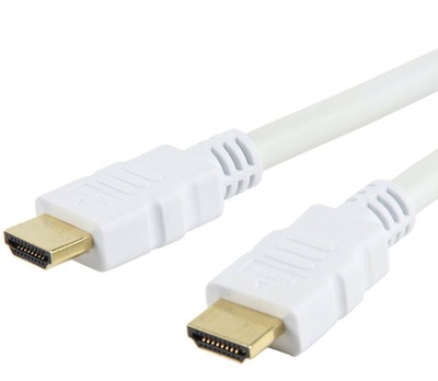 HDMI High Speed mit Ethernet Kabel A/A -- Stecker/Stecker, weiß, 1 m, ICOC-HDMI-4-010WH (Produktbild 1)
