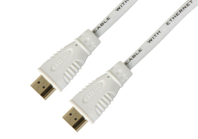 High Speed HDMI Kabel mit Ethernet -- ,weiß, 0,5m, ICOC-HDMI-4-005NWT (Produktbild 1)