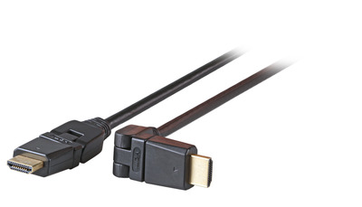 HighSpeed HDMI Anschlusskabel mit Eth. -- 360°, A-A, St.-St., 2,0m, weiß, K7905WS.2 (Produktbild 1)
