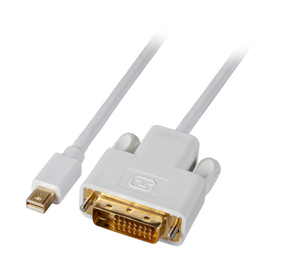 Mini DisplayPort - DVI Kabel, St-St, 1m -- weiß, K5563.1 (Produktbild 1)