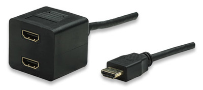 Videokabel Splitter HDMI Stecker auf 2x -- HDMI Buchse, ICOC-HDMI-F-002 (Produktbild 1)