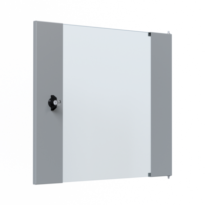 Glastür für X-Rack Wandgehäuse -- 12HE grau RAL7035 3/3, WGX-TUR12GR.G (Produktbild 1)