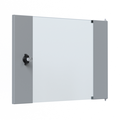 Glastür für X-Rack Wandgehäuse -- 9HE grau RAL7035 3/3, WGX-TUR09GR.G (Produktbild 1)