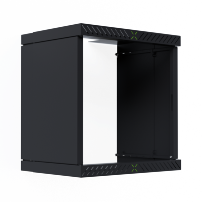 Verkleidung für X-Rack Wandgehäuse -- ohne Tür 12HE schwarz RAL9005 2/3, WGX-O12TS.S (Produktbild 1)