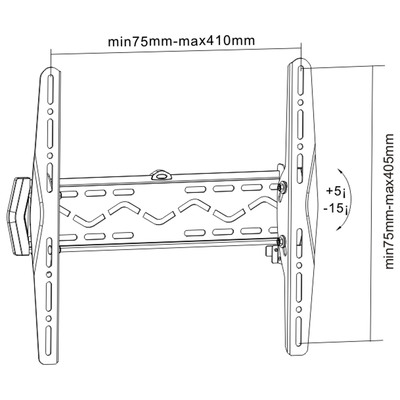 InLine® Wandhalterung für LCD/LED/Plasma 81-140cm (32-55), max. 50kg (Produktbild 2)