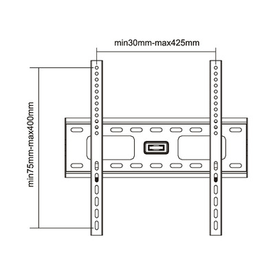 InLine® Wandhalterung für TFT/LCD/LED/Plasma, 81-140cm (32-55), max. 75kg (Produktbild 2)