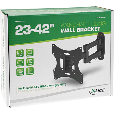 InLine® Wandhalterung für TFT/LCD/LED/Plasma, 58-107cm (23-42), max. 30kg (Produktbild 3)