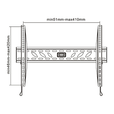 InLine® Wandhalterung, für LCD/LED/Plasma 81-140cm (32-55), max. 50kg (Produktbild 2)