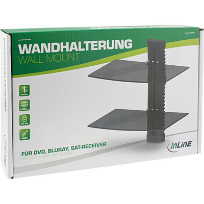 InLine® Wandhalterung, für DVD, Bluray, Sat-Receiver, bis 8kg, schwarz (Produktbild 3)