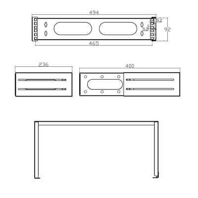 InLine® 19 Rack zur Wandmontage, 2HE, 24-40cm Tiefe, schwarz  (Produktbild 5)