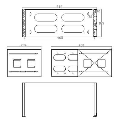 InLine® 19 Rack zur Wandmontage, 4HE, 24-40cm Tiefe, grau  (Produktbild 5)