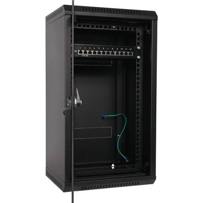 Triton RKA-10-AS5-BAX-X1 10/19 Wandschrank Hybrid, Glastür, T=460mm, schwarz (Produktbild 2)