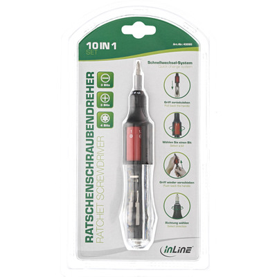 InLine® Ratschenschraubendreher 10-IN-1 mini  (Produktbild 5)