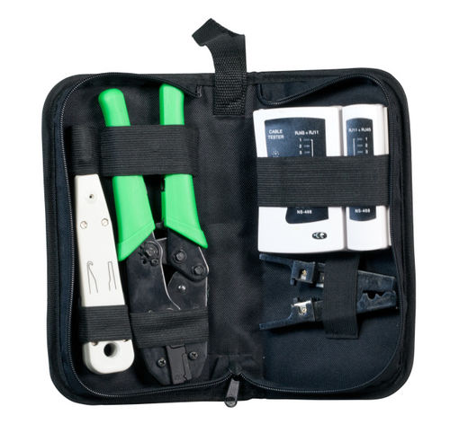 Werkzeugset Netzwerktechnik Hirose, 4-teilig, mit Tasche, 39918.1 (Produktbild 1)