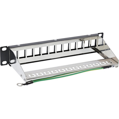 InLine® 10 Patchpanel Leerblech 12x, für Keystone Module, 1HE, RAL9005 schwarz (Produktbild 2)