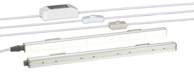 Set aus LED Leuchte + Anschlussset 230 V -- AC, IR-Sensor, Schalter