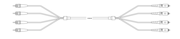 A-DQ(ZN) B2Y OM2 50/125µm ST/SC 4G 1,0m Glasfaser Trunkkabel