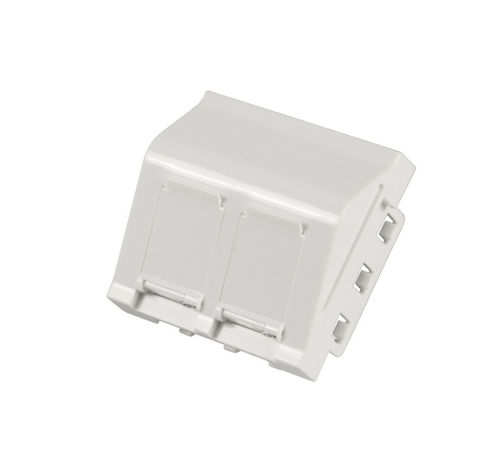Abdeckrahmen 45x45mm gewinkelt mit 2x Aufnahmen schmal Abdeckrahmen 45x45mm gewinkelt mit 2x Aufnahmen schmal