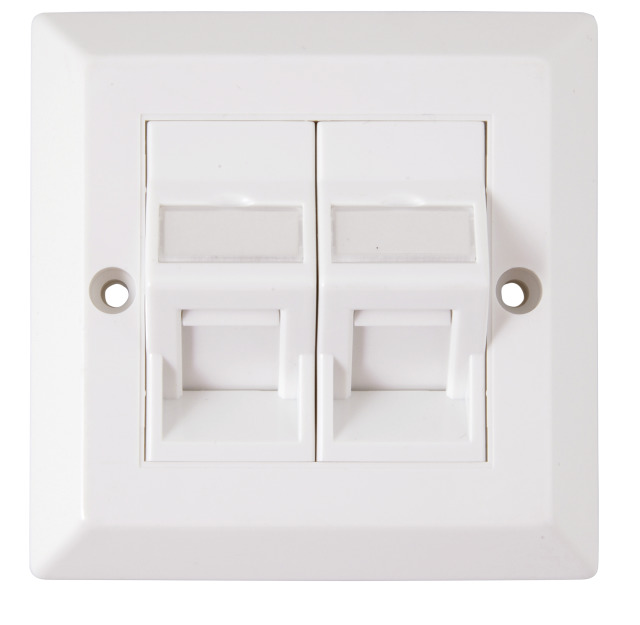 Abdeckrahmen 86x86mm, mit 2x Aufnahme, schräg, UK Abdeckrahmen 86x86mm, mit 2x Aufnahme, schräg, UK
