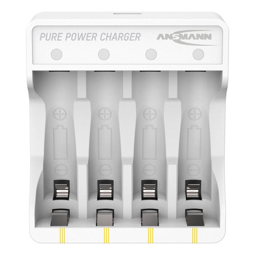 ANSMANN 1001-0181 Ladegerät für 4 Pure Power Li-Ion Akkus, USB-C