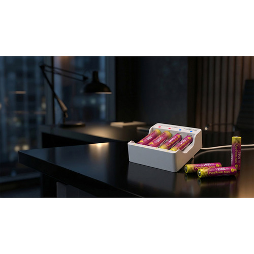 ANSMANN 1001-0181 Ladegerät für 4 Pure Power Li-Ion Akkus, USB-C