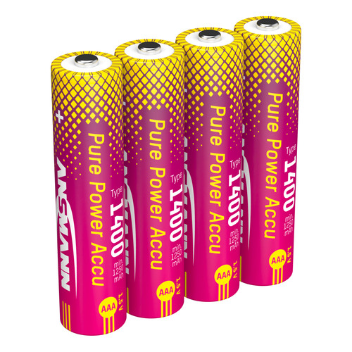 ANSMANN 1311-0034 Pure Power Li-Ion Akkus Micro AAA (1250 mAh), 4er Pack Akkus & Batterien