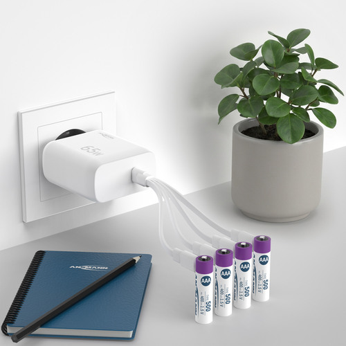 ANSMANN 1311-0035 Li-Ion Akkus Micro AAA Typ 500 (min. 400 mAh) 4er Pack mit Box