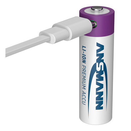 ANSMANN 1312-0044 Li-Ion Akkus Mignon AA Typ 2200 4er Pack, mit Box