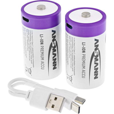 ANSMANN 1314-0005 Li-Ion Akkus Mono D Typ 6000 (min. 5400 mAh) 2er Karton ANSMANN 1314-0005 Li-Ion Akkus Mono D Typ 6000 (min. 5400 mAh) 2er Karton