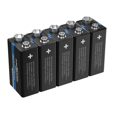 ANSMANN 1505-0002 Lithium-Industriebatterie 9V-E-Block, 5er-Pack