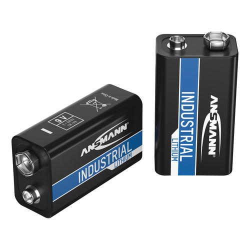 ANSMANN 1505-0002 Lithium-Industriebatterie 9V-E-Block, 5er-Pack