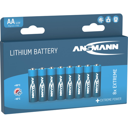 ANSMANN 1512-0012 Lithium Batterie Mignon AA, 8er-Pack