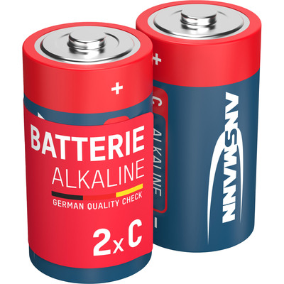 ANSMANN 1513-0000 Alkaline Batterie Baby C 7,2mAh, 2er-Pack