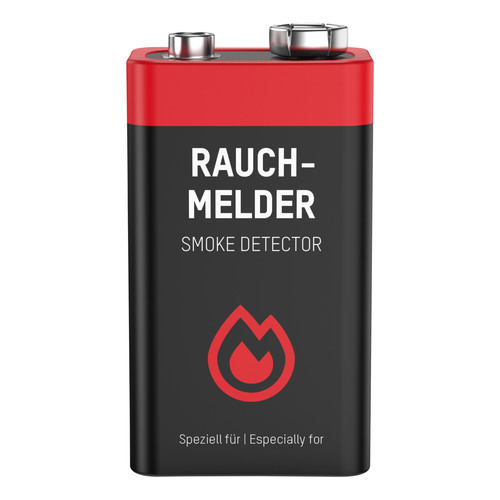ANSMANN 1515-0006 Alkaline-Batterie für Rauchmelder, 6LR61 9V Block (E) 2er-Pack