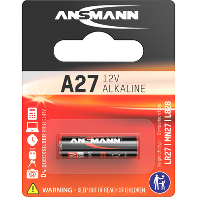 ANSMANN 1516-0001 Alkaline Batterie A27, 12V ANSMANN 1516-0001 Alkaline Batterie A27, 12V