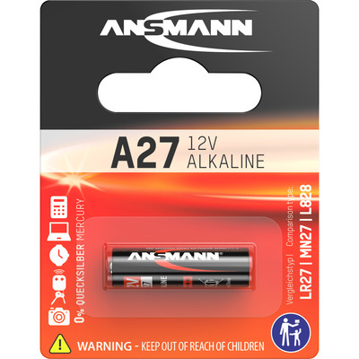 ANSMANN 1516-0001 Alkaline Batterie A27, 12V