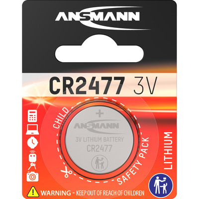 ANSMANN 1516-0010 Knopfzelle CR2477 3V Lithium ANSMANN 1516-0010 Knopfzelle CR2477 3V Lithium