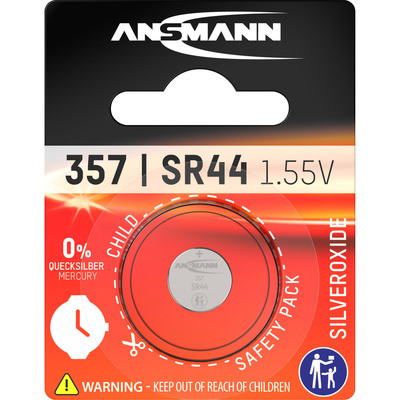 ANSMANN 1516-0011 Knopfzelle 357/SR44 1,55V Silberoxid