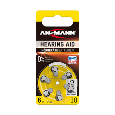 ANSMANN 5013223 Knopfzelle AZA10 1,4V Zink-Air, 6er-Pack ANSMANN 5013223 Knopfzelle AZA10 1,4V Zink-Air, 6er-Pack